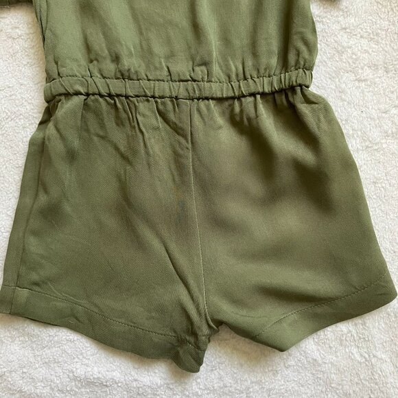 Old Navy Baby Romper 3-6M | Olive Green Button-Front EUC - Picture 13 of 16